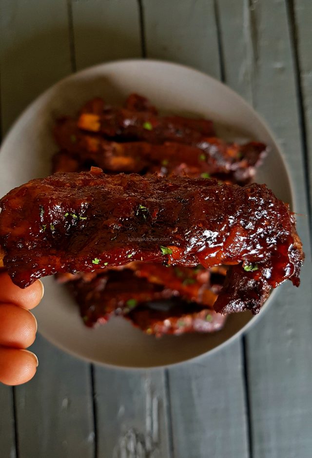 Red Wine Braised Honey Pork Ribs